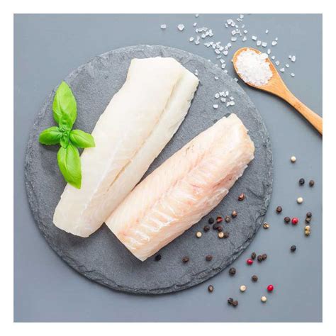 Morceaux de dos de cabillaud frais