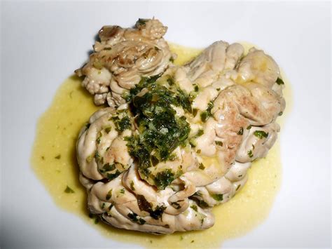 Préparation de la cervelle de veau