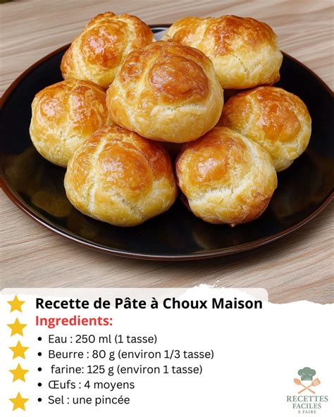 Ingrédients pour pâte à choux