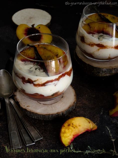 Verrines de tiramisu aux pêches