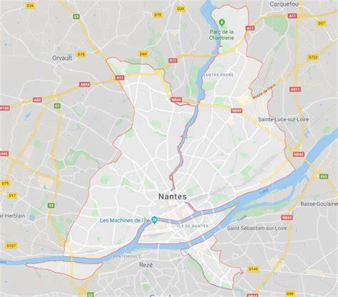 carte de Nantes et localisation