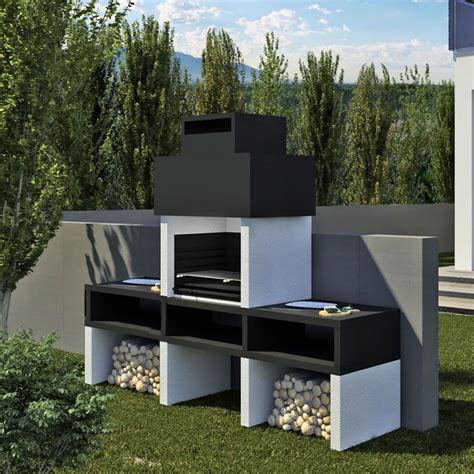 Barbecue électrique moderne dans un jardin