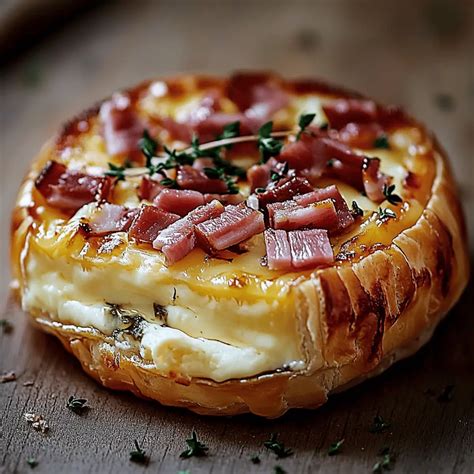 Infographie étapes feuilleté camembert lardons