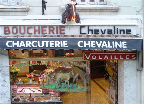 Illustration historique de boucherie chevaline