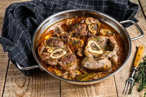 Infographie: étapes de cuisson Osso Buco de Dinde