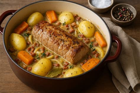 Cocotte en fonte avec filet mignon