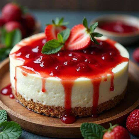 illustration cheesecake sans cuisson base biscuitée