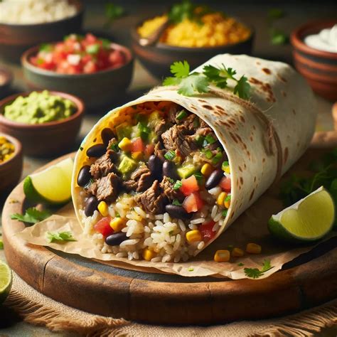galette riz et burritos colorés