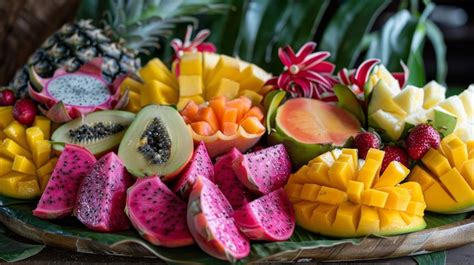 Assortiment coloré de fruits exotiques