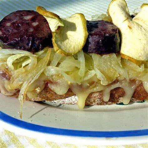 tartines boudin noir et pomme