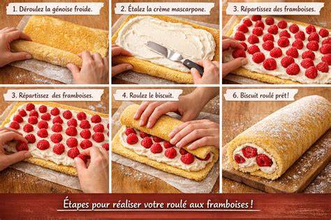 Infographie étape par étape du montage bavaroise et biscuit