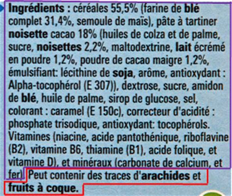 Étiquette d'un spray velours alimentaire avec informations sur les ingrédients et les allergènes
