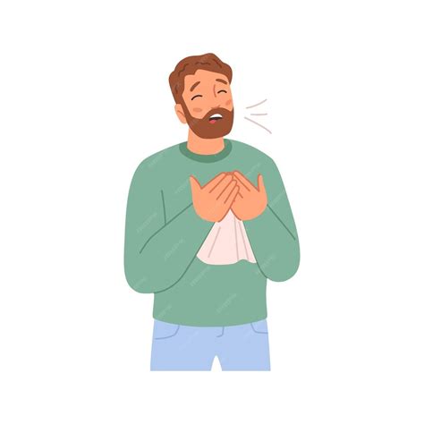 Illustration d'une personne toussant avec des mucosités