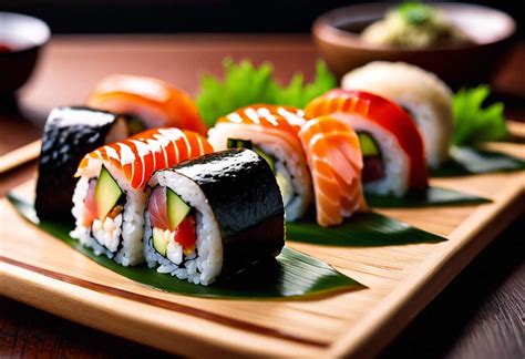 Ingrédients pour un plateau de sushis