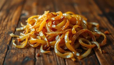 Processus de caramélisation des oignons et champignons
