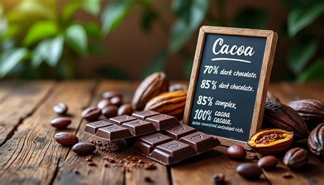 Comparaison des pourcentages de cacao dans différentes poudres chocolatées