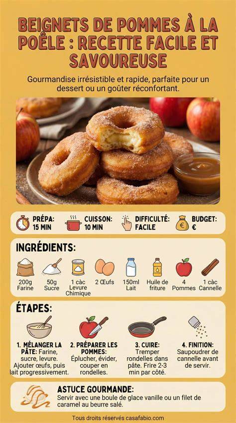beignets pommes infographie calories par portion