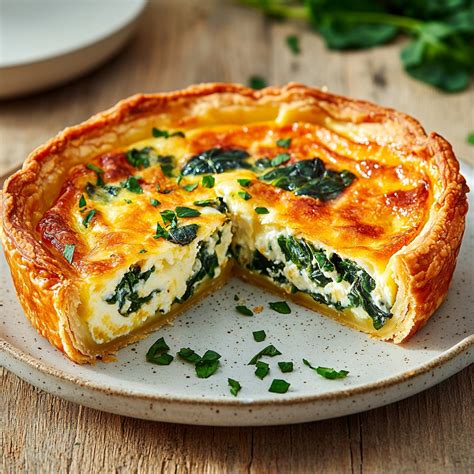 Illustration d'une quiche aux blettes prête à enfourner