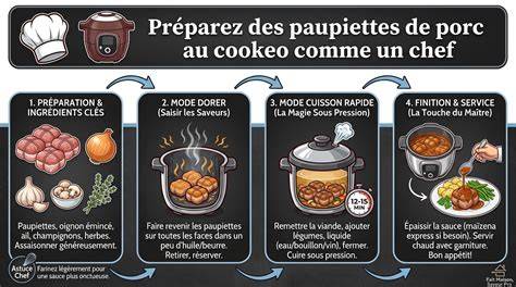 Plan récapitulatif des étapes Cookeo et ingrédients principaux