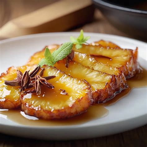 ananas rôti épices caramélisation pictogramme fruits