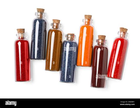 Bouteilles d'arômes alimentaires aux couleurs vives