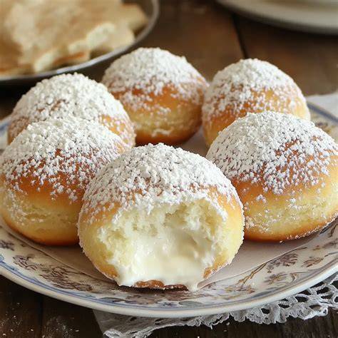 beignets creme patissiere illustration