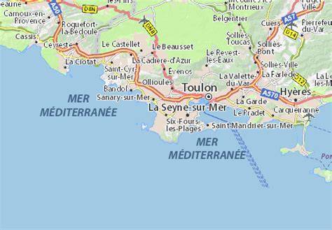 Carte géographique Six-Fours-les-Plages
