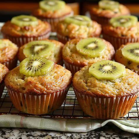 illustration muffins kiwi citron diagramme étape