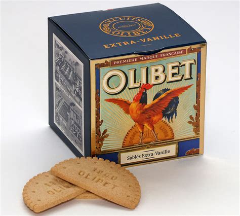Superbe carton publicitaire de la marque « Biscuits Olibet » avec une reproduction d’un tableau de Guillaume Seignac au thème patriotique 14-18.