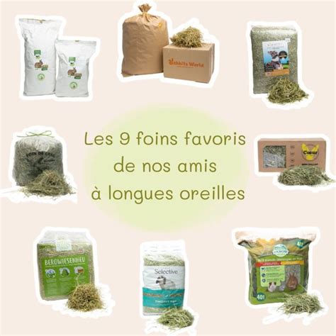 Variété de foins pour lapins