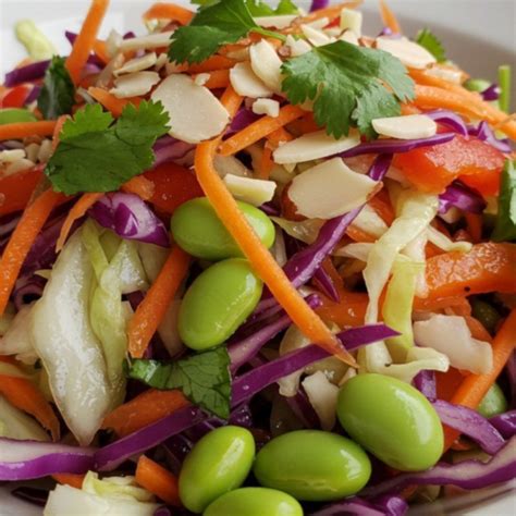 Bol de salade de chou chinois colorée avec des cacahuètes