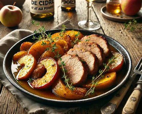 Plateau de cidre, porc, et accompagnements