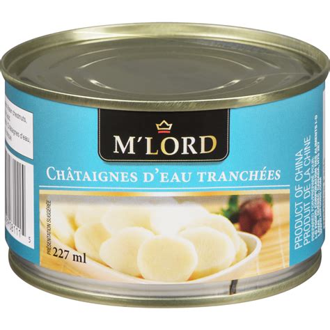 Châtaignes d'eau coupées en dés