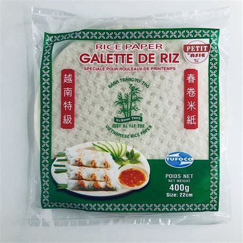 Différents types de galettes de riz