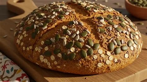 Pain maison garni de graines
