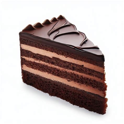 Vue rapprochée d'une tranche de gâteau au chocolat et châtaigne