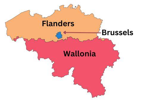Carte des régions belges et types de gaufres