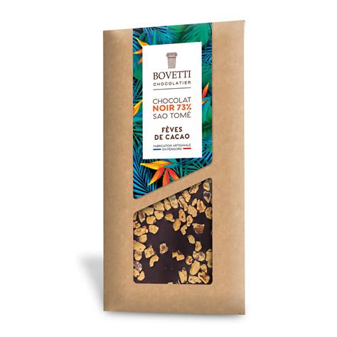Exemple de tablettes de chocolat Bovetti avec inclusions