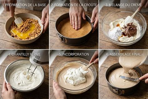 schema étapes cheesecake sans cuisson