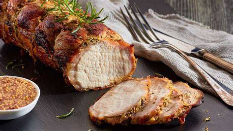 rôti porc miel moutarde présentation veritable