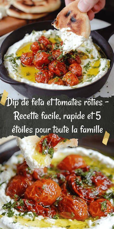 dip feta tomates rôties infographics