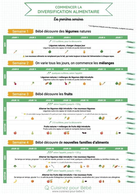 infographie et conseils de texture pour bébé
