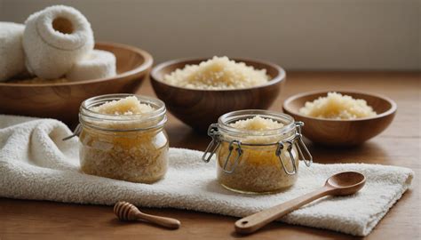 Bol avec ingrédients pour gommage au sucre et huile