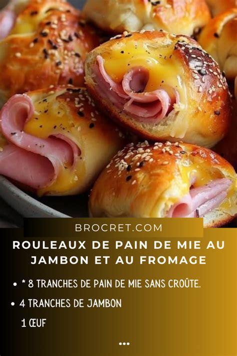 Diagramme montrant les étapes simples pour préparer des rouleaux de pain de mie salés