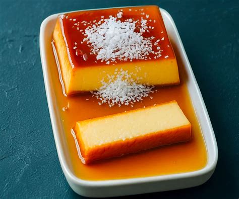 Bol avec des ingrédients pour le flan coco