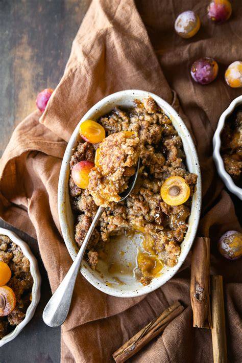 crumble noisette cannelle illustration fruits