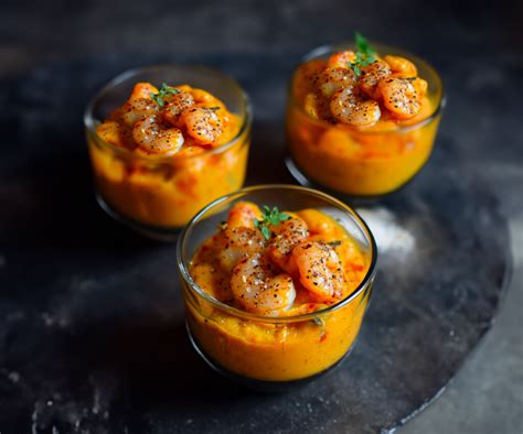 Verrines de potimarron garnies