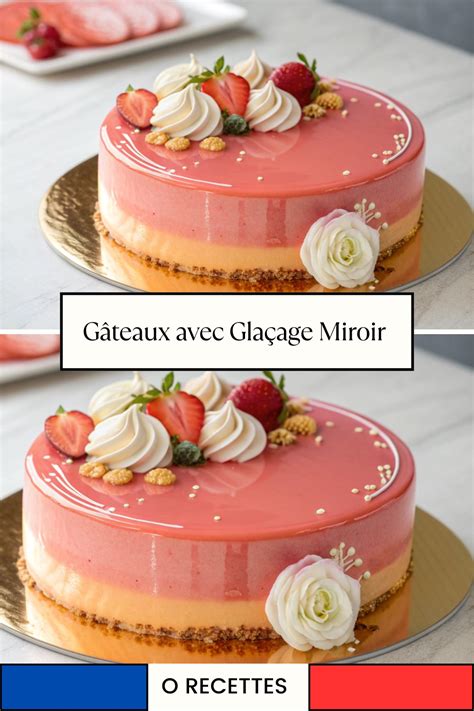 Ingrédients pour glaçage miroir : sucre, eau, gélatine, lait concentré, chocolat