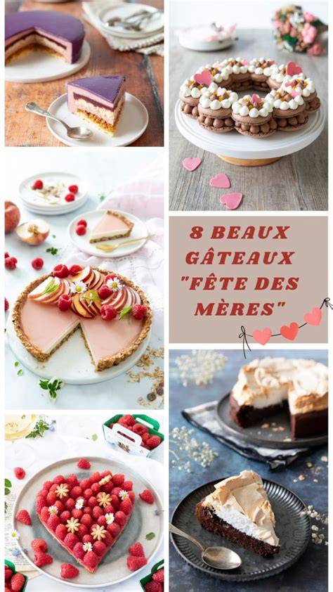 image montrant assortiment de gâteaux fête des mères