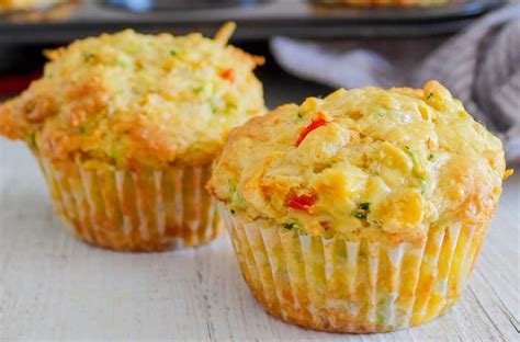 Ingrédients pour muffins aux légumes